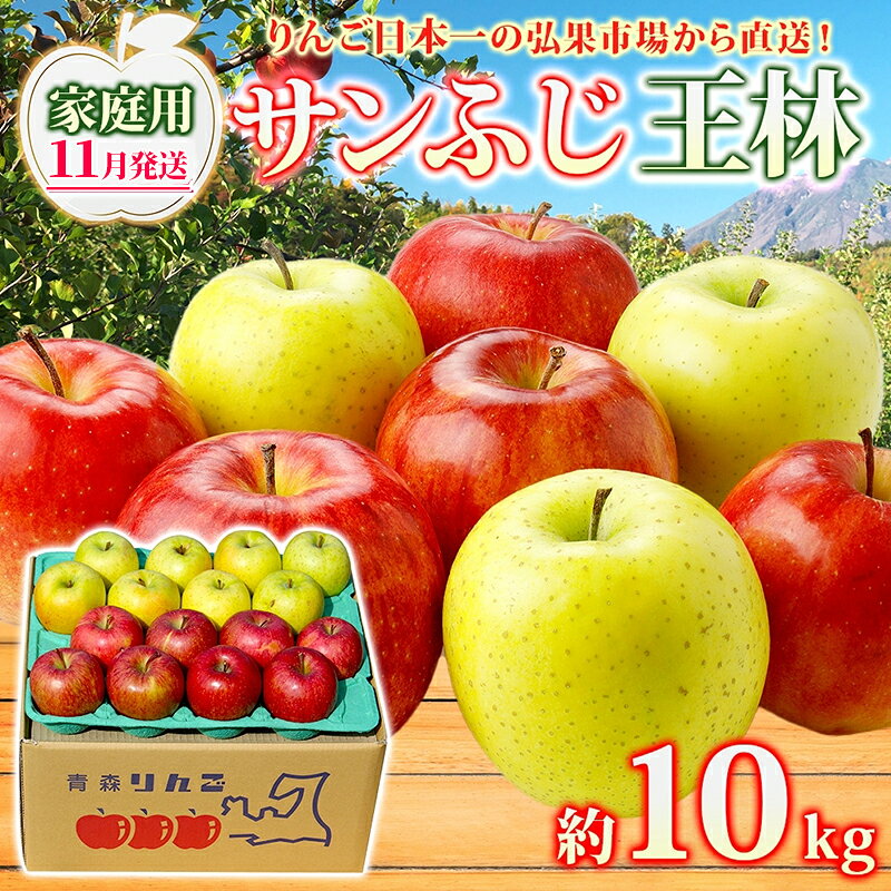 【ふるさと納税】【11月発送】 家庭用 サンふじ 王林 約10kg りんご 林檎 リンゴ 果物 フルーツ くだもの 旬 青森県産 お取り寄せ 詰め合わせ セット 常温 産地直送 送料無料 青森県 西目屋村　お届け：2026年11月1日～2027年3月31日｜価格・送料・ポイント還元まとめ