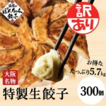 **訳アリ品**【送料無料】累計2500万個完売！餃子 300個 5.7kgおかず お弁当 冷凍餃子 ぎょうざ ギョウザ 大容量 完全食 餃子専門店 大阪名物 フードロス お取り寄せ B級品 保存料 着色料 無添加｜価格・送料・ポイント還元まとめ｜レビュー2件