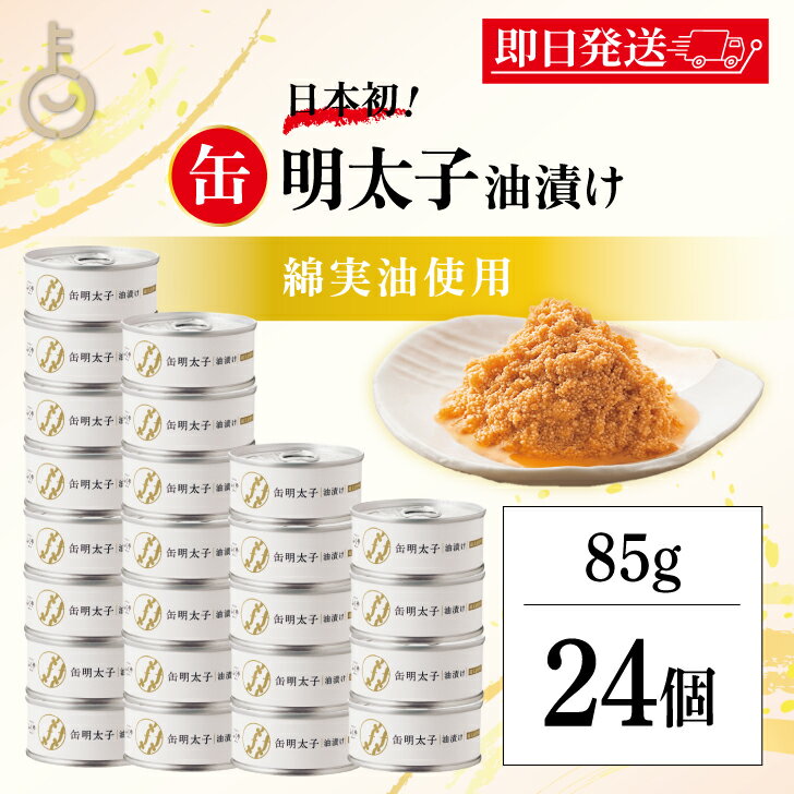 【マラソン限定！最大2000円OFF】 ふくや 缶明太子 油漬け 85g 24個 明太子 おつまみ めんたいこ 子明太子 油漬け ギフト プレゼント お返し キャンプ飯 人気 綿実油 めんじつゆ かんめんたいこ グルメ缶詰 ご飯のお供 博多土産 プチギフト 常温保存 粗品 缶詰 福袋｜価格・送料・ポイント還元まとめ｜レビュー3件