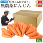 【クール便】 雑誌で紹介！ 訳あり 無農薬 人参 にんじん 8kg 8キロ 送料無料 無農薬人参 無農薬にんじん 無化学肥料栽培 洗い ニンジン 有機人参 有機 有機JAS認証 国産 規格外品 B品 ジュース用 不揃い 人参ジュース にんじんジュース 野菜 生鮮食品 糖度測定 鮮度保持袋｜価格・送料・ポイント還元まとめ｜レビュー40件