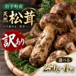 【ふるさと納税】【2027年10月頃より順次発送】松茸 訳あり 国産松茸 天然松茸 訳あり松茸 まつたけ マツタケ 岩手県産 岩手町産 選べる容量 250g 500g 1kg 秋の味覚 天然まつたけ 希少 家庭用 自宅用 サイズ不揃い きのこ 松茸ご飯 焼き松茸 土瓶蒸し 天ぷら 炊き込みご飯｜価格・送料・ポイント還元まとめ