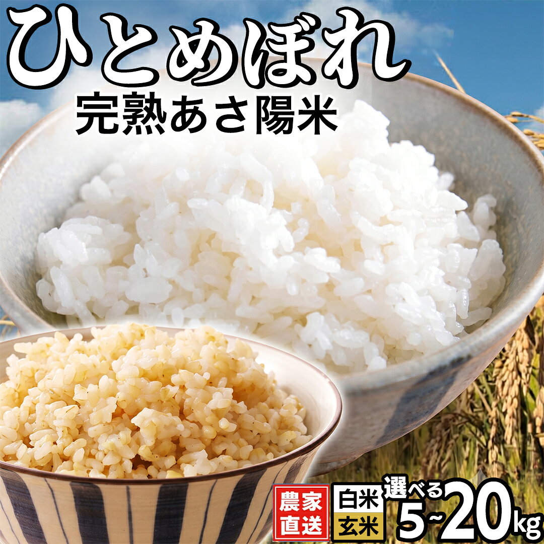 【ふるさと納税】【 令和8年産 新米 】＼選べる種類・サイズ／ ひとめぼれ 米 精米 玄米 岩手県紫波町産 農家直送 令和8年産 新米 「完熟あさ陽米 5kg 10kg 20kg( 精米 | 玄米 )」米 産地直送 こめ 白米 ご飯 あさ陽米 岩手県 特別栽培 事業者応援 日常使い｜価格・送料・ポイント還元まとめ｜レビュー1件