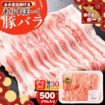 【ふるさと納税】限定 月30パック 豚肉 バラ スライス 500g 【ありすポーク】 / 国産 ブランド 四元豚 バラ肉 おかず バーベキュー ギフト 贈り物 冷凍 送料無料 ふるさと納税 [#0093_ari]｜価格・送料・ポイント還元まとめ